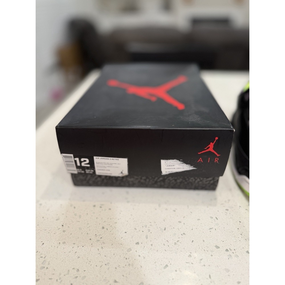 Nike Air Jordan 3 Retro Joker Men's Sz 12 EUC w/Box Missing Grn Laces 136064-018 - Picture 15 of 15